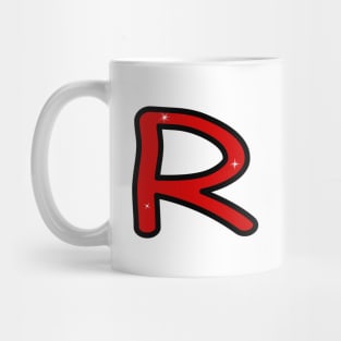 Letter R. Name with letter R. Personalized gift. Abbreviation. Abbreviation. Lettering Mug